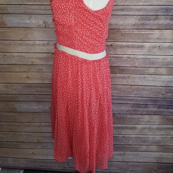 Anthropologie Post Mark Polka Dot Ruffle Dress - Picture 5 of 7